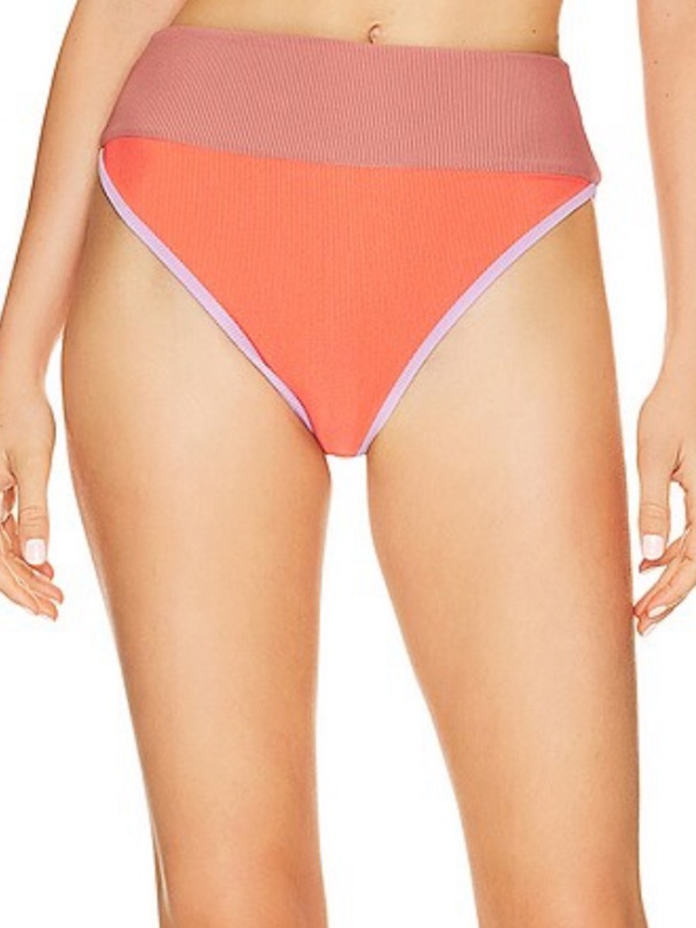 BEACH RIOT emmy bikini bottom in oasis colorblock Medium